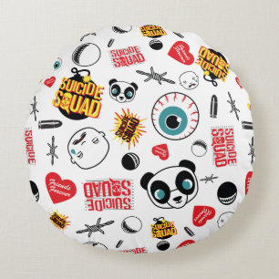 Coussins Ronds Équipe de suicide   Friends Forever Motif