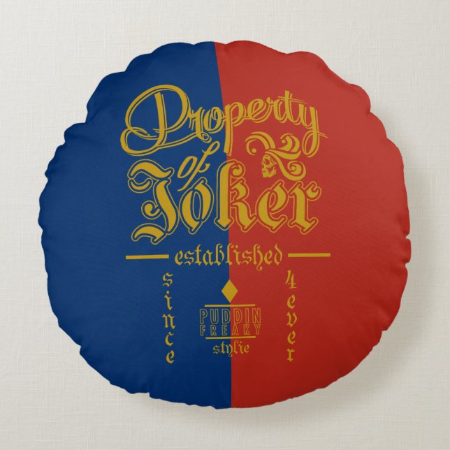 Coussins Ronds Équipe de suicide | Puddin Freaky (Devant)