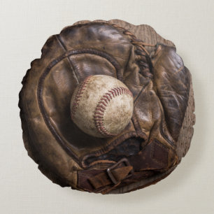 Coussins Ronds Équipement de base-ball vintage