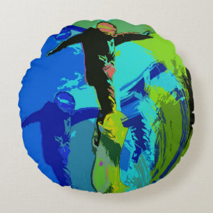 Coussins Ronds Équitation extrême - Snowboarders