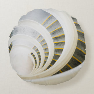 Coussins Ronds Escaliers noirs et blancs en spirale