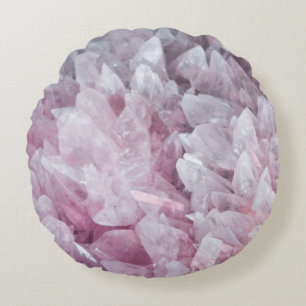 Coussins Ronds Esprit corps en quartz rose Energie Jeu d'oreiller