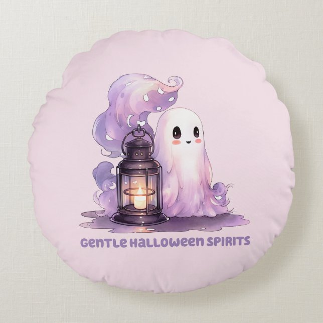 Coussins Ronds Esprits doux d'Halloween (Devant)