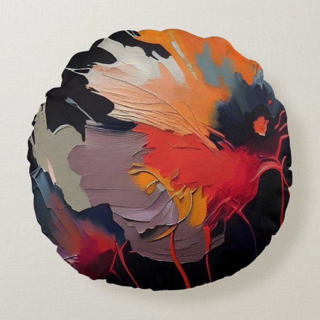 Coussins Ronds Essence du jardin I – Expression nocturne (Devant)