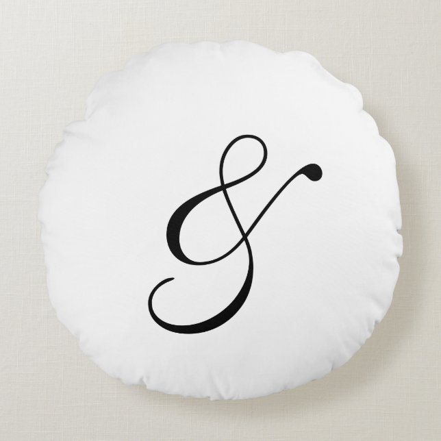 Coussins Ronds Et Typographie Du Script D'Ampersand Symbole (Devant)