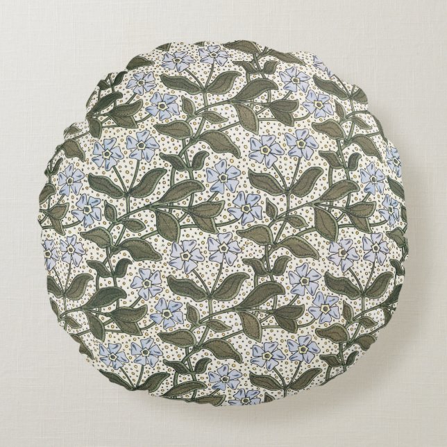 Coussins Ronds Été Périwinkel Fleur Plutôt Élégant Floral (Devant)