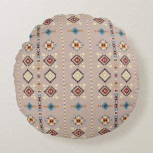 Coussins Ronds Ethnique : un motif tribal transparent