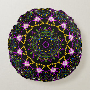 Coussins Ronds Étoile Géométrique Princesse de Nuit