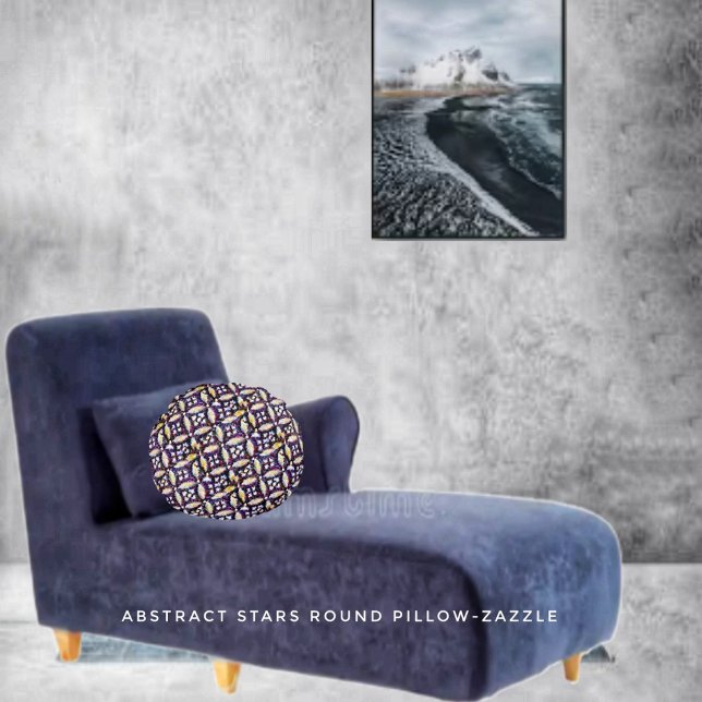 Coussins Ronds Étoiles Abstraites (Créateur téléchargé)