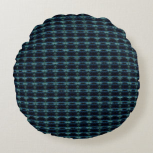 Coussins Ronds Etoiles arc-en-ciel bleu vert, Motif Artdeco