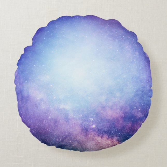 Coussins Ronds étoiles de fumée de l'univers Abstrait (Devant)