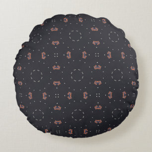 Coussins Ronds Étoiles et motif d'engin spatial unique