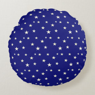 Coussins Ronds Étoiles sur fond bleu