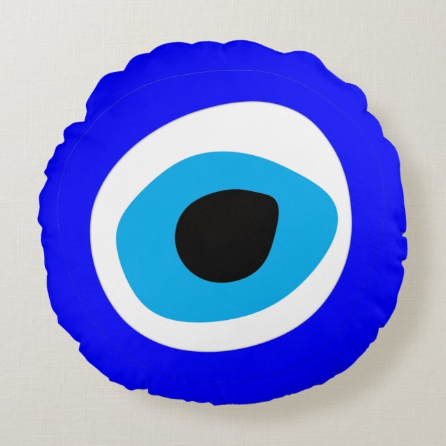Coussins Ronds Evil Eye Talisman & arabe Amulet /turc, grec (Devant)