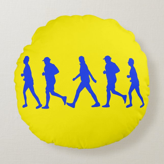 Coussins Ronds Exécution De L'Exercice De Jogging (Devant)