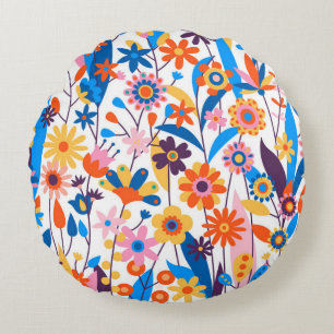 Coussins Ronds Exotique multicolore Floral Arrière - plan-32939