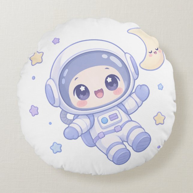 Coussins Ronds Explorateur de l'espace miniature (Devant)