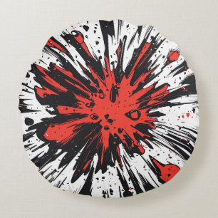 Coussins Ronds Explosion d'art pop de style comique (7)