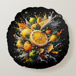 Coussins Ronds Explosion de Citron