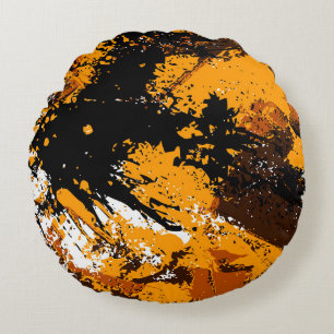 Coussins Ronds Explosion d'encre : éclaboussures Abstraites color