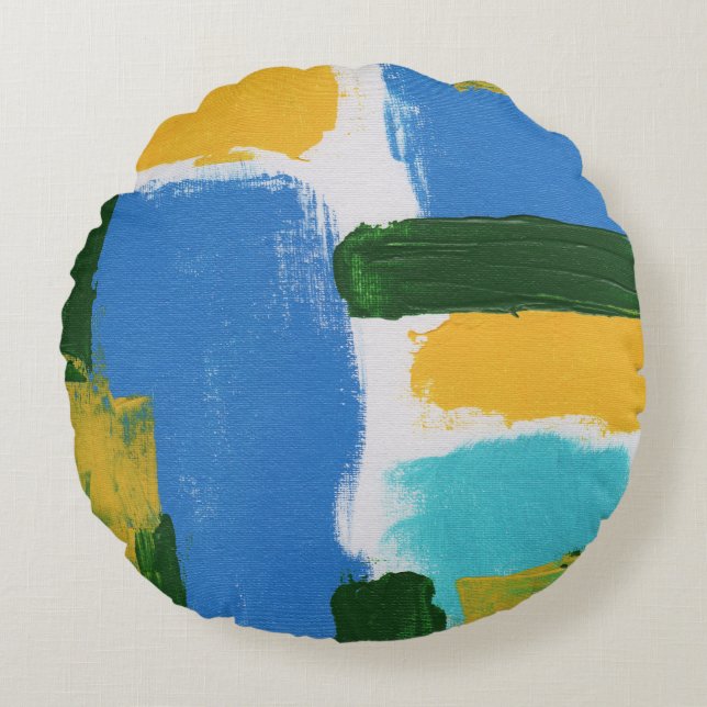 Coussins Ronds Expression Abstraite n° 3 par Michael Moffa (Devant)