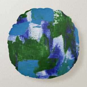 Coussins Ronds Expression Abstraite n° 4 par Michael Moffa