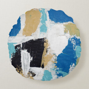 Coussins Ronds Expression Abstraite n° 6 par Michael Moffa