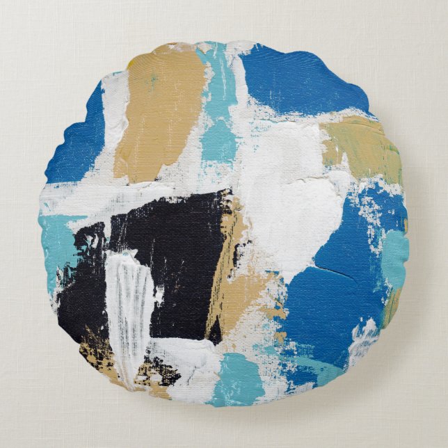 Coussins Ronds Expression Abstraite n° 6 par Michael Moffa (Devant)