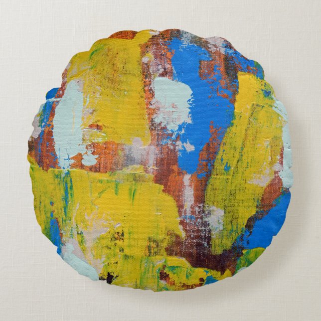 Coussins Ronds Expression Abstraite n° 7 de Michael Moffa (Devant)