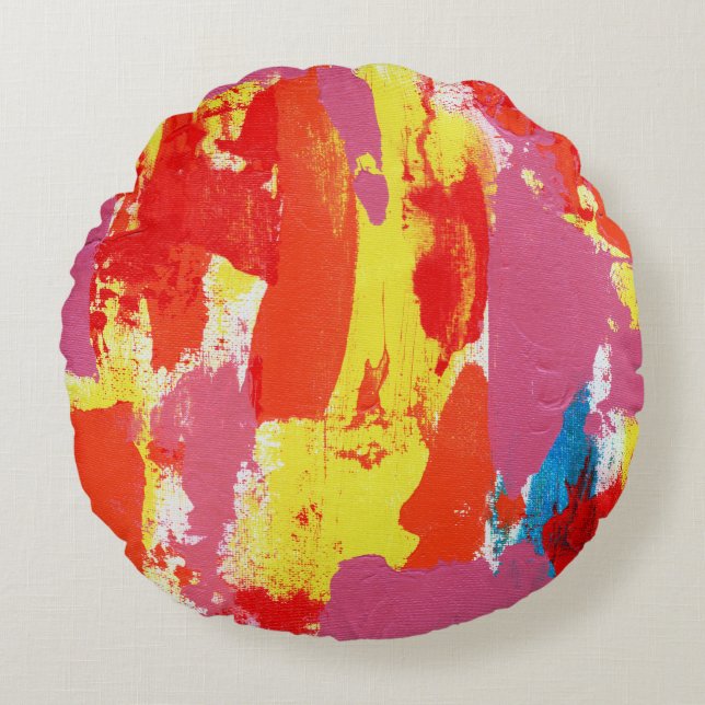 Coussins Ronds Expression Abstraite n° 7 de Michael Moffa (Devant)