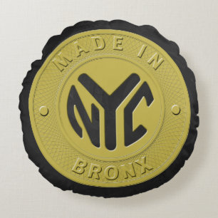 Coussins Ronds Fabriqué dans le Bronx à New York