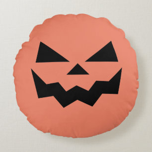 Coussins Ronds Face citrouille Jack-o-lanterne