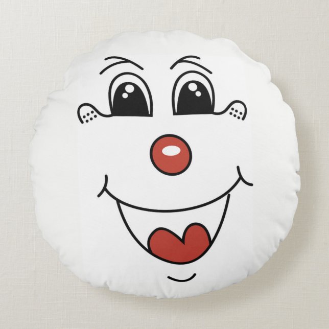 COUSSINS RONDS FACE DE CLOWN (Devant)
