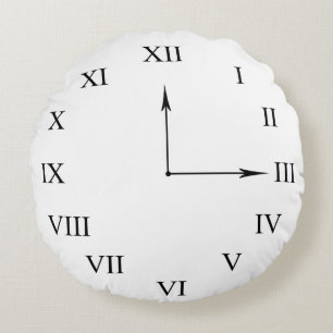 Coussins Ronds Face d'horloge