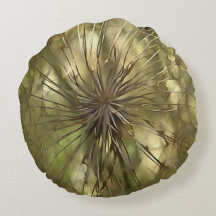 Coussins Ronds Faire Un Fleur sauvage Souhaite Tête D'Art