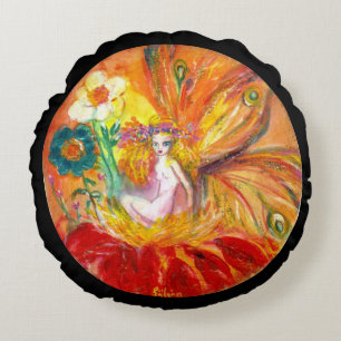 Coussins Ronds FAIRY DES FLEURS, Imaginaire noir