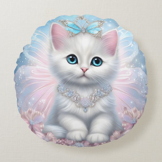 Coussins Ronds Fairy Princess Kitten (Devant)