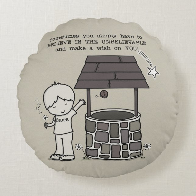 Coussins Ronds Faites un voeu sur vous ! (Devant)