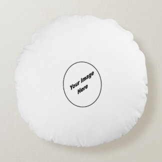 Coussins Ronds Faites votre d'un carreau rond aimable