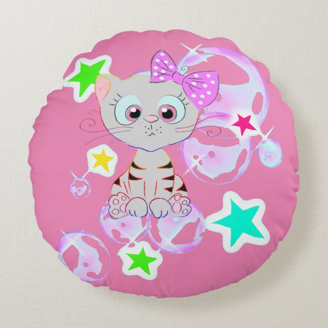 Coussins Ronds Fan Kitten (Devant)