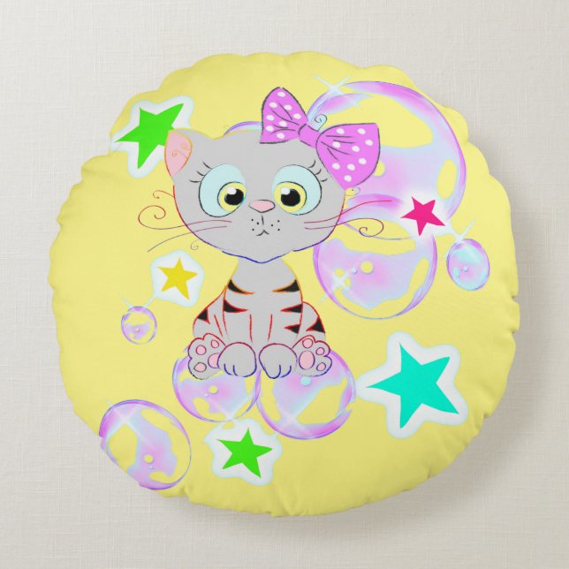 Coussins Ronds Fan Kitten (Devant)