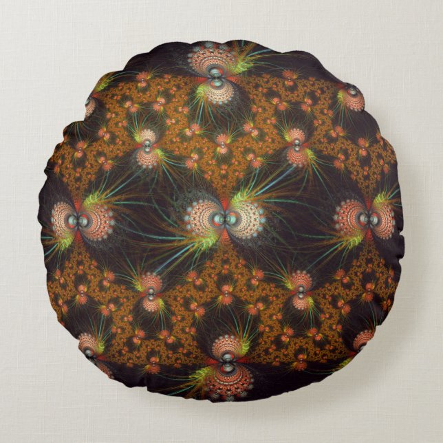 Coussins Ronds Fancy motif fractal (Devant)