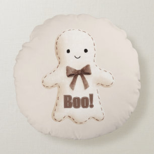 Coussins Ronds Fantôme Boo Brun Joyeux Mignon