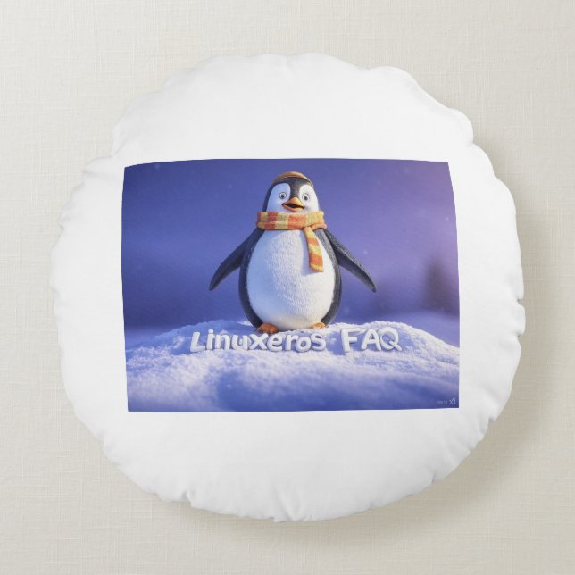 Coussins Ronds FAQ Linuxeros (Devant)