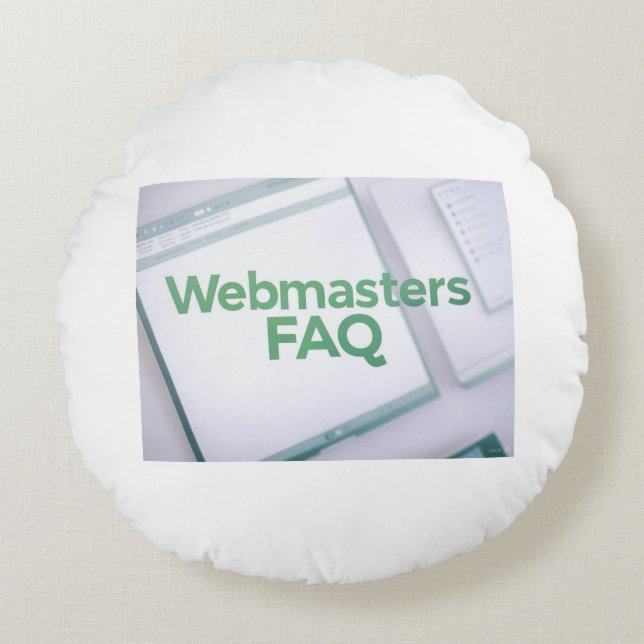 Coussins Ronds FAQ WebMasters (Devant)