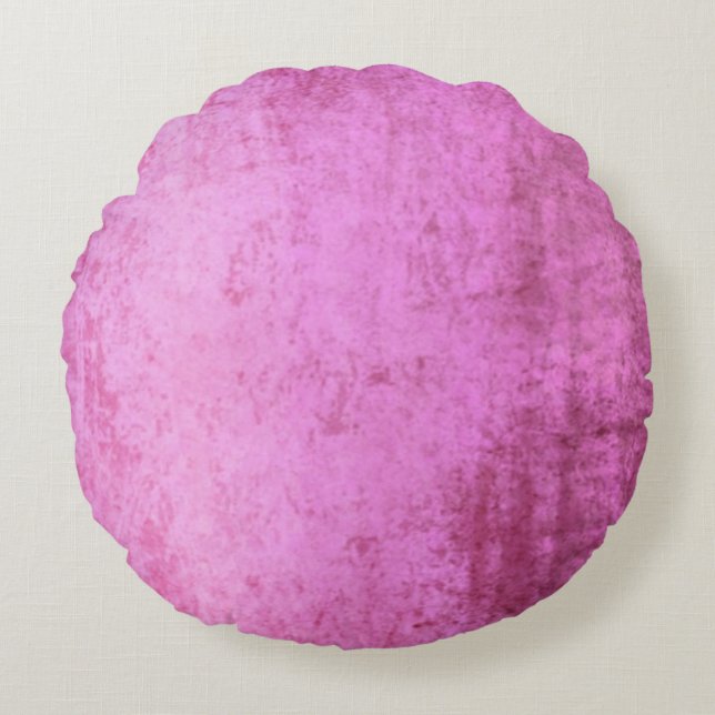 Coussins Ronds Faux éclat de velours rose (Devant)