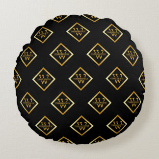 Coussins Ronds Faux Gold Axis Monogram – Black & Gold