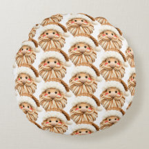Faux motif de tricot crochet visage de Père Noël N