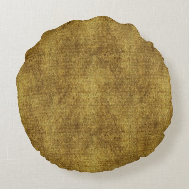 Coussins Ronds Faux Velvet - Jaune de moutarde (Dos)