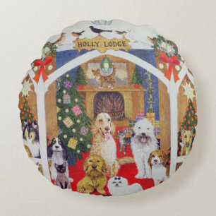 Coussins Ronds Favoris noirs et blancs